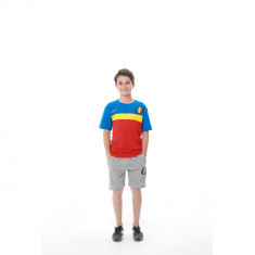 Set pentru copii tricou si pantaloni model Romania bumbac editie aniversara doua piese slim fit ES813RO1811 foto