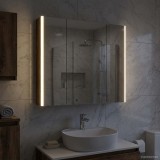 vidaXL Dulap cu oglindă pentru baie Stejar fumuriu 83,5 x 15,5 x 70 cm 889267