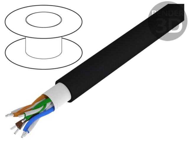 Cablu Ethernet Alpha Essential Flexing U/UTP 4x2x22AWG 5e