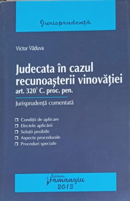 JUDECATA IN CAZUL RECUNOASTERII VINOVATIEI-VICTOR VADUVA-250035 foto