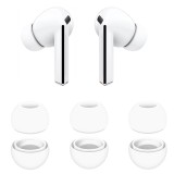Dopuri casti Samsung Galaxy Buds 3 Pro din silicon premium Asteroid GSM ET3, alb (Pachet 3buc.)