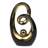 Cumpara ieftin Ornament decorativ, Abstract Love, Negru, 29 cm, 1178H