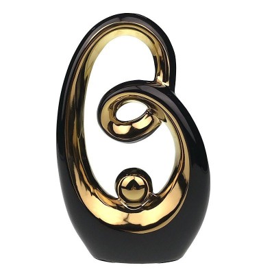 Ornament decorativ, Abstract Love, Negru, 29 cm, 1178H foto