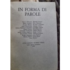 In Forma di Parole - Anno Quinto Numero Terzo 1984