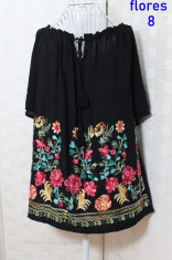 Bluze Flores 8 Neagra foto