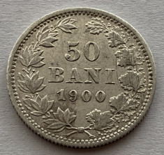 50 Bani 1900 Argint, Romania, XF+/a UNC foto