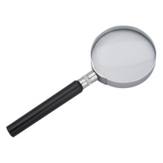 Lupă Metalică, Mărire 6x, Diametru 6cm, M&acirc;ner Plastic, Argintiu