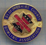 AX 294 INSIGNA BOWLING - BEDFORDSHIRE COUNTY-BOWLING ASSOCIATION-MAREA BRITANIE
