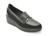 Mocasini GEOX negri, D46RAB, din piele intoarsa