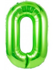 Balon Folie Cifra 0 Verde - 100 cm foto