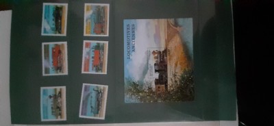 Guineea-Transport,locomotive,trenuri-serie completa si colita,nestampilate MNH (T3) foto