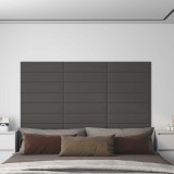 vidaXL Tăblie de Pat pentru Perete 12 pcs Gri &icirc;nchis 60 x 15 cm 42020532