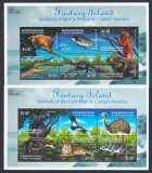 Grenada Carricaou - FAUNA din CARAIBE si AMERICA CENTRALA - 2 Blocuri - MNH, Nestampilat