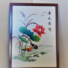 Broderie orientala Gu (pictura brodata) cca 1900 - scoala Xiang Xiu, Hunan China