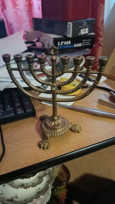 Chanukah vintage bronz foto