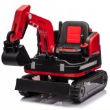 Cumpara ieftin Excavator electric pentru copii Kinderauto X7, 110W, 12V-12Ah, scaun tapitat, telecomanda, echipare Premium, rosu