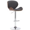 VidaXL Scaun de bar, gri, material textil