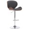 vidaXL Scaun de bar, gri, material textil