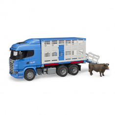 Camion transport bovine Scania R-Series si o vita Bruder foto