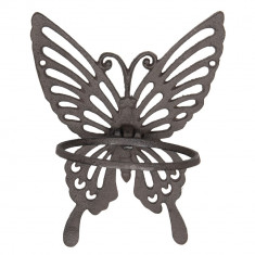 Suport fier forjat maro pentru prosop Butterfly 18x15x23 cm foto