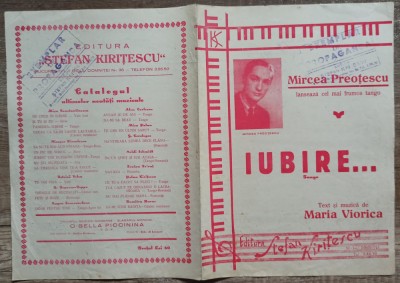 Iubire&amp;hellip;// partitura foto