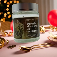 Lumanare Parfumata Ceara Soia Cocos , Aprinde Daca Simti ca Explodezi