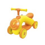 Tricicleta din plastic, fara pedale pentru copii, cu muzica si lumina, galben Z-TOOLS / ZTS8392