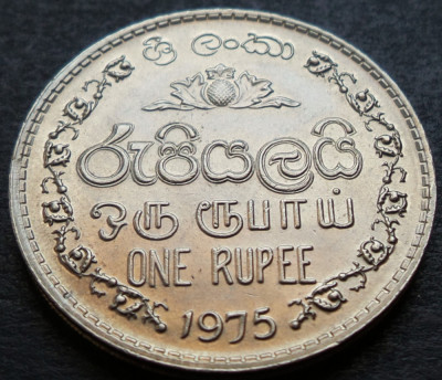 Moneda exotica 1 RUPIE / RUPEE - SRI LANKA, anul 1975 * cod 3100 foto