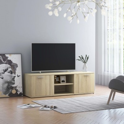 Gossi dulap tv, stejar sonoma, 120 x 34 x 37 cm, lemn prelucrat foto
