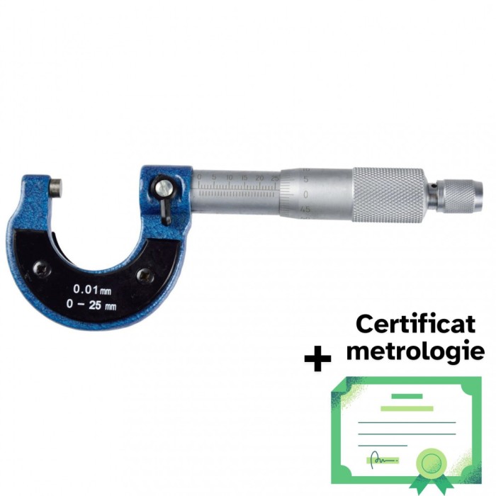 Micrometru 0-25mm cu metrologie