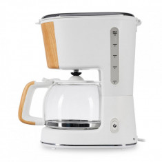 Cafetiera Heinner, 900 W, 1.25 l, filtru detasabil, functie anti-picurare, oprire automata, Alb