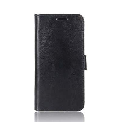 Husa Piele OEM Texture Single Fold pentru Oukitel C15 Pro, Neagra foto