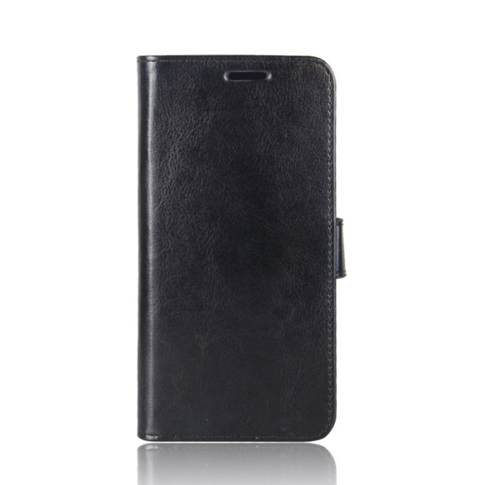 Husa Piele OEM Texture Single Fold pentru Oukitel C15 Pro, Neagra