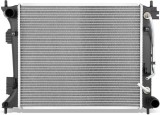 Radiator Hyundai Genesis/Coupe 08-, motor: 2.0 T, iesire - conector rapid, 640x480x18, OEM/OES (Doowon), Aluminiu/ Plastic brazat, 25310-2M510