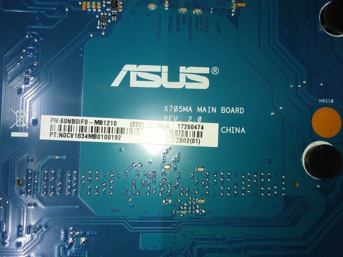 Placa de baza defecta Asus R702U R705U X705U, X705UA A184