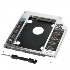 Adaptor HDD/SSD Caddy OEM pentru unitati optice 9.5 mm SATA foto
