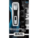 Aparat de tuns barba Wahl 09855-1216, GroomSman Pro, cu 6 pozitii, 3 nivele individuale de tuns, alimentare acumulator, 4 piepteni de ghidare, trimmer