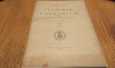 CULEGERE DE FACSIMILE PENTRU SCOALA DE ARHIVISTICA Seria TURCA - Fasc. I (Nr. 1-28) - H. Dj. SIRUNI - Aurelian Sacerdoteanu (editie) -1943, 8 p.+ XX