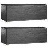 vidaXL Husă mobilă grădină, 2 buc, 8 ocheți, 192x82x65 cm, rectangular