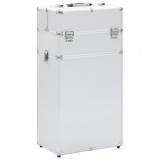 vidaXL Troler de cosmetice, argintiu, aluminiu 91821