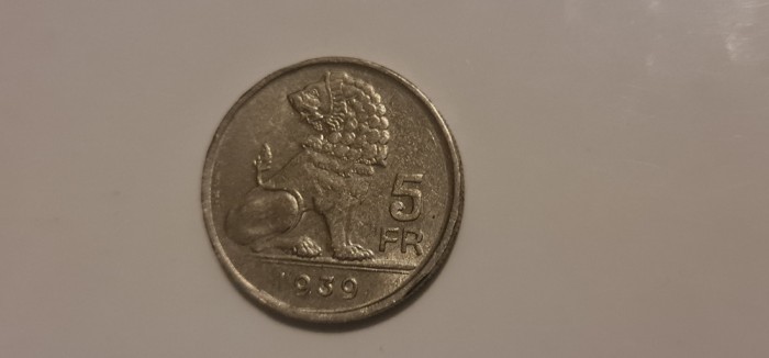 Belgia - 5 francs 1939