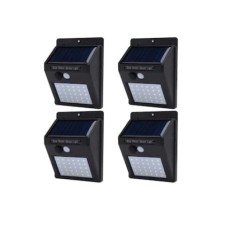 Set 4 lampi solare, FOXMAG24, 30 de LED, senzor de miscare, 0.55W