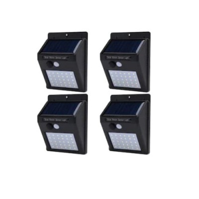 Set 4 lampi solare, FOXMAG24, 30 de LED, senzor de miscare, 0.55W foto