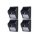 Set 4 lampi solare, FOXMAG24, 30 de LED, senzor de miscare, 0.55W
