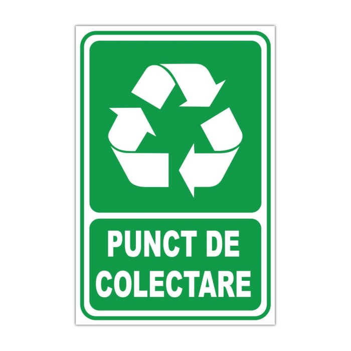 Indicator informare Punct de colectare