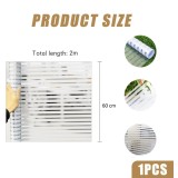 Folie Decorativă Geam cu Dungi &ndash; Intimitate și Protecție Solară, 600x2000 mm 20x40 mm