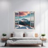 Folie imprimata color pentru decor perete locuinta, dimensiune 125 x 110cm, model: VIEW TO HAVEN 36, AVEX