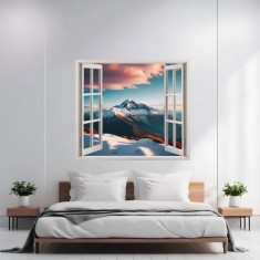 Folie imprimata color pentru decor perete locuinta, dimensiune 125 x 110cm, model: VIEW TO HAVEN 36 foto