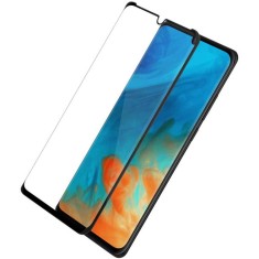 Folie de sticla Full Glue pentru Huawei P30 LITE, GloMax 5D Negru,lipici pe toata suprafata