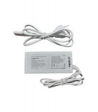 Alimentator 200-240V - 12V 3.8A cu mufa 5.5x2.5 mm alb cu cablu de